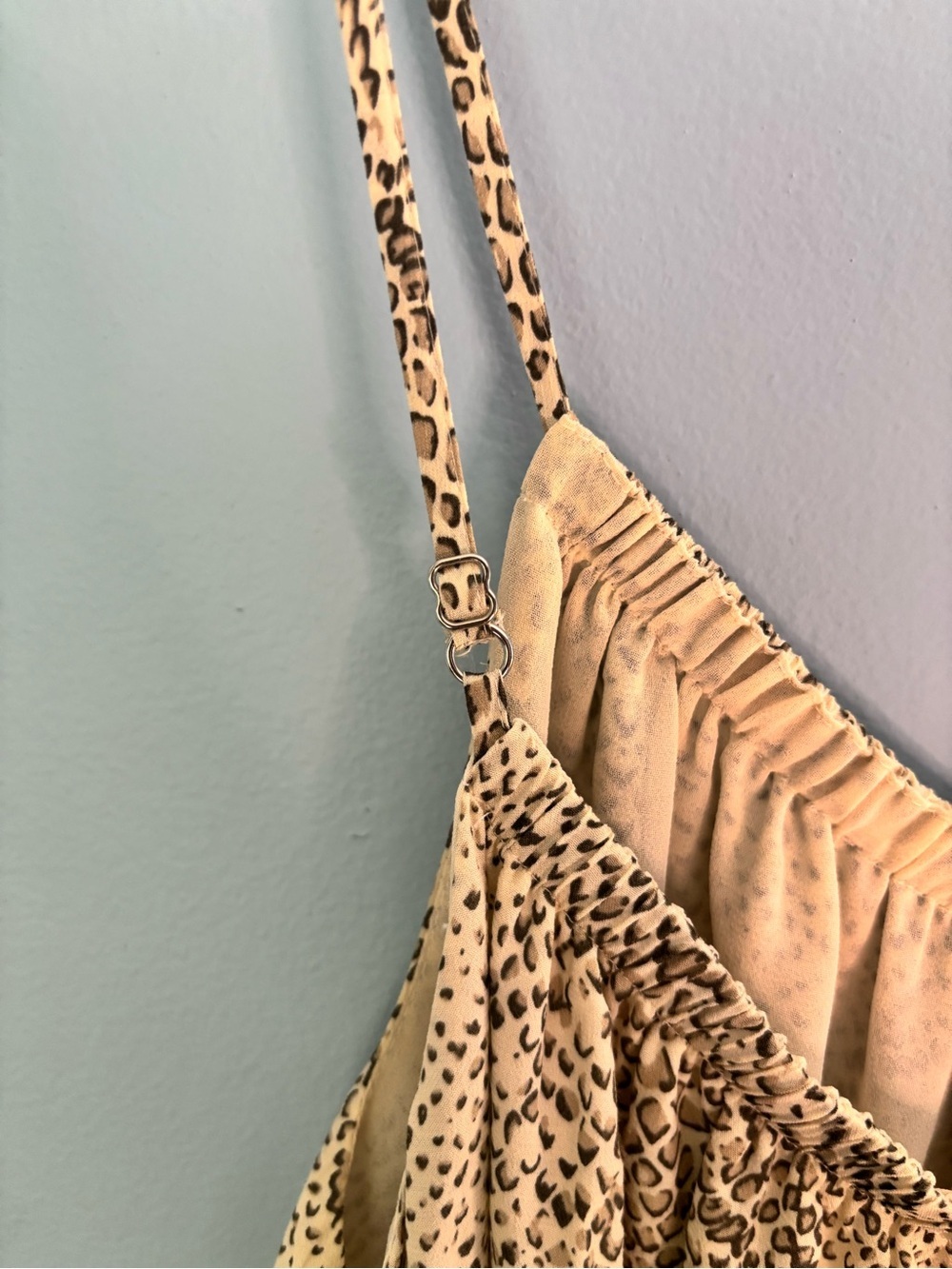Rails Adora Midi Dress in Cream Snakeskin Sleeveless Spaghetti Strap Size Medium - Picture 7 of 12